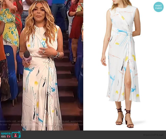 Cendric Charlier Fantasy Print Dress worn by Wendy Williams on The Wendy Williams Show