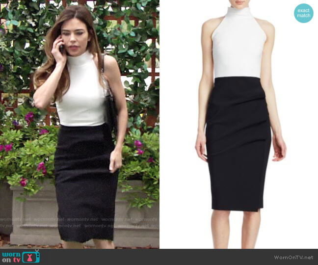 Chiara Boni La Petite Robe Sabinka Dress worn by Victoria Newman (Amelia Heinle) on The Young and the Restless