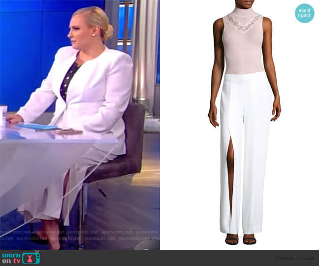 Elie Tahari Slit Wide-Leg Pants worn by Meghan McCain on The View