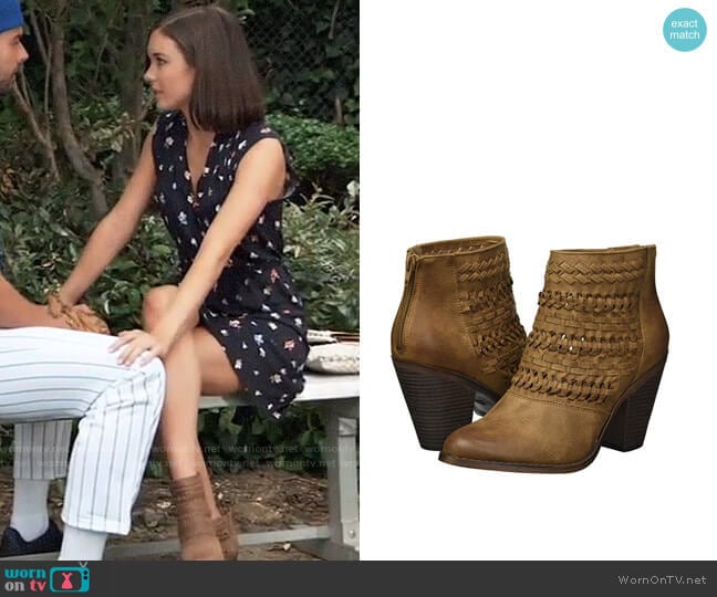 Fergalicious Wanderer Braided Boot worn by Willow Tait (Katelyn MacMullen) on General Hospital