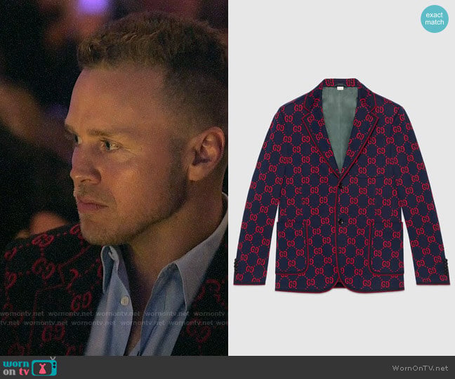 Gucci GG Jersey Formal Jacket worn by Spencer Pratt (Spencer Pratt) on The Hills New Beginnings