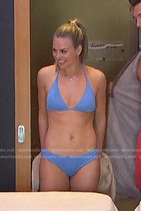 Hannah’s blue ribbed bikini on The Bachelorette