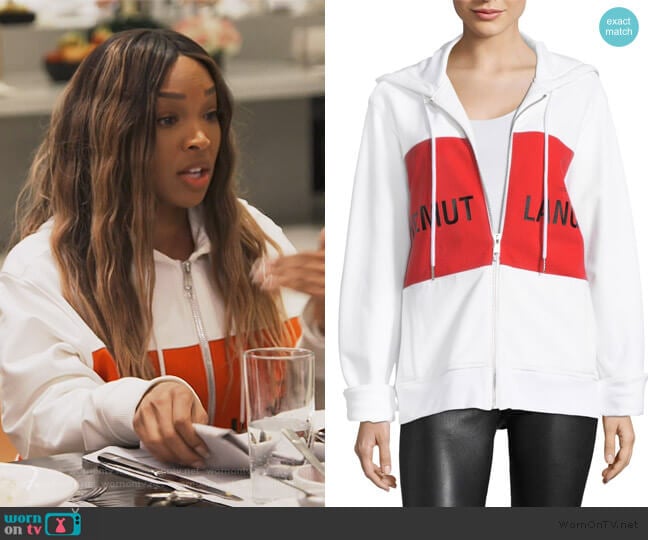 Helmut Lang Shayne Logo Panel Hoodie