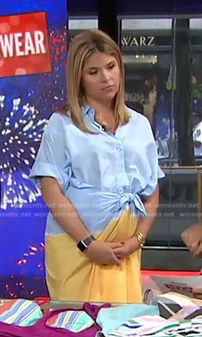 Jenna’s blue and yellow tie-dye dress on Today