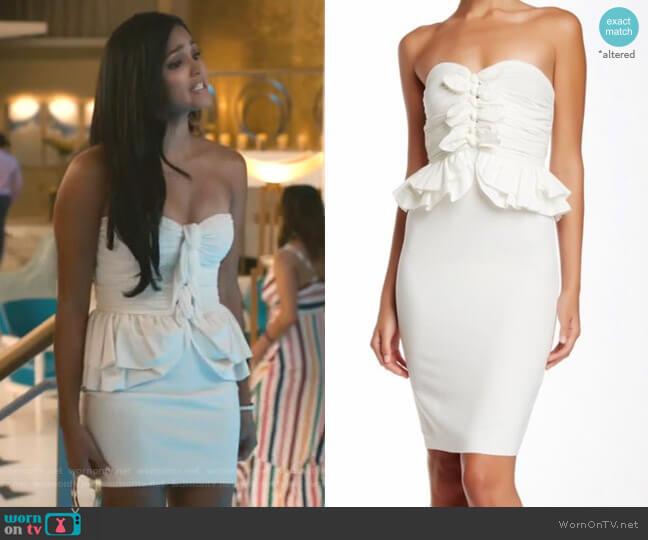 Jill Stuart Strapless Pencil Dress worn by Carolina (Feliz Ramirez) on Grand Hotel