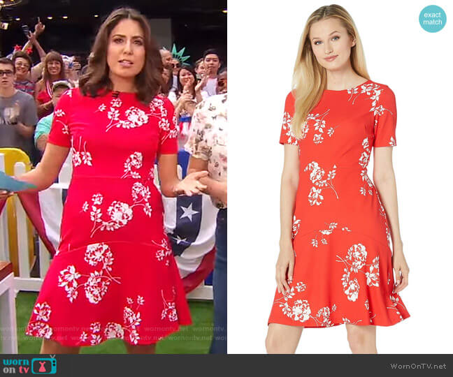 LAUREN Ralph Lauren Baba Payson Floral Dress worn by Cecilia Vega on Good Morning America