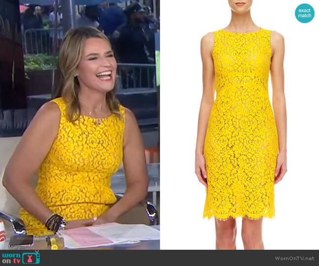 Michael Kors Lace Sheath Dress worn by Savannah Guthrie on Today