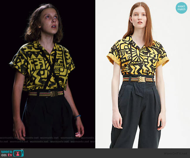 Levis X Stranger Things El Aztec Shirt worn by Eleven (Millie Bobby Brown) on Stranger Things