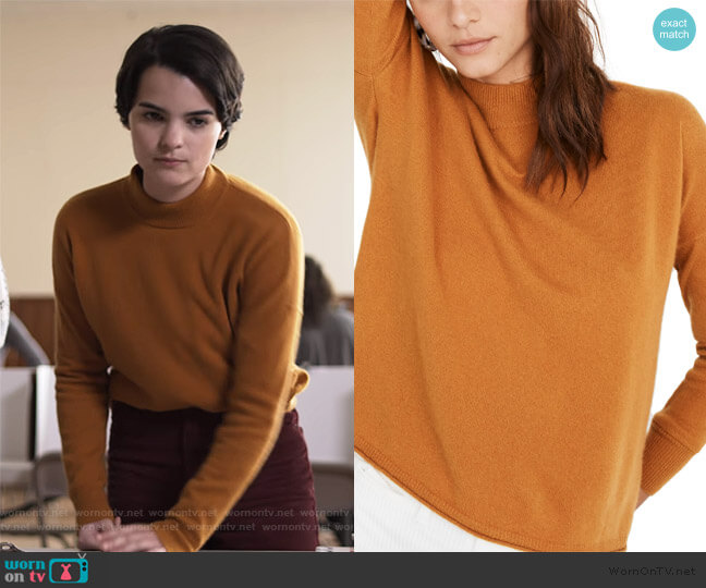 Madewell Mock Neck Cashmere Sweater worn by Elodie Davis (Brianna Hildebrand) on Trinkets