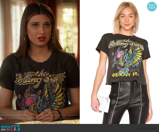 Madeworn The Rolling Stones American Tour Tee worn by Nomi Segal (Emily Arlook) on Grown-ish