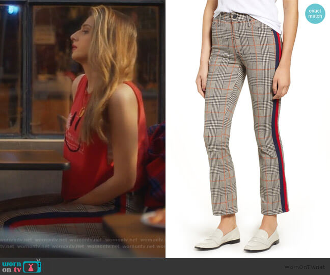 Mother The Insider Plaid Ankle Pants worn by Nomi Segal (Emily Arlook) on Grown-ish