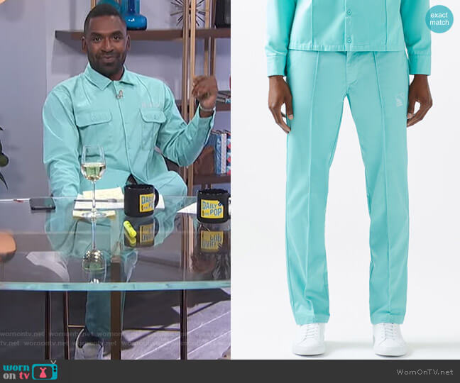 Not of this Earth Work Pants worn by Justin Sylvester on E! News