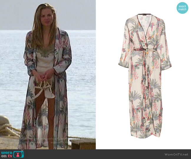 Loborosa Palomino Printed Robe worn by Hannah Brown on The Bachelorette