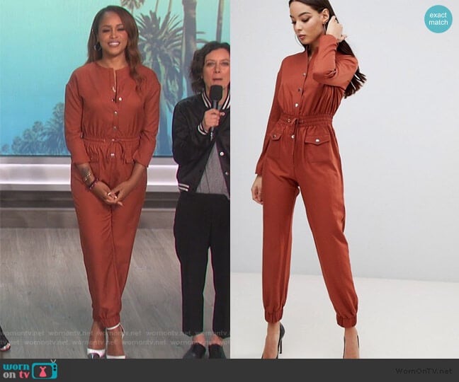 Pretty Little Thing Utility Jumpsuit worn by Carrie Inaba on The Talk