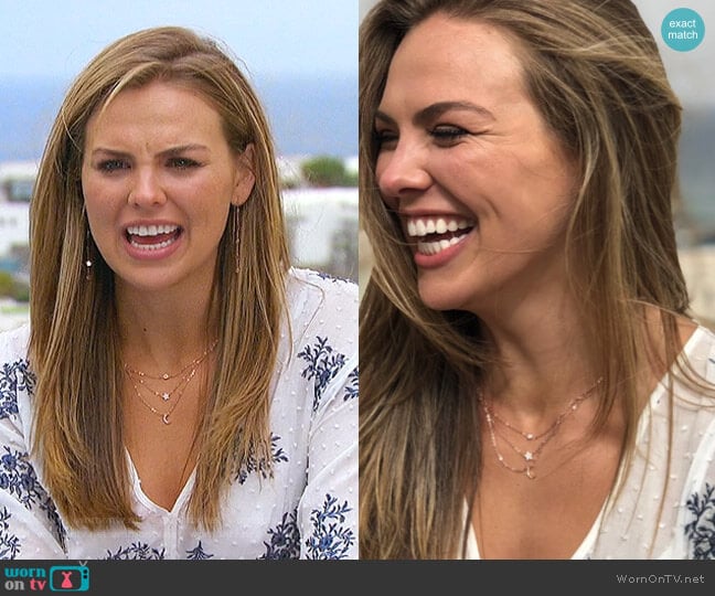 Anuja Tolia Star Drop Threader worn by Hannah Brown on The Bachelorette