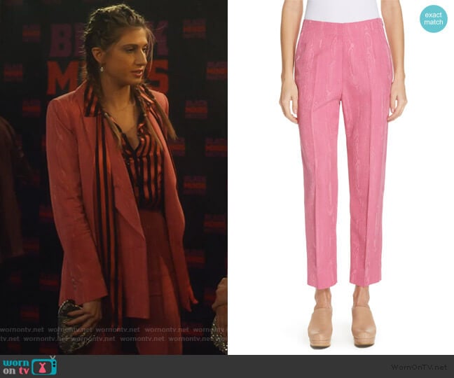 Rachel Comey Prime Wool Blend Moiré Pants worn by Nomi Segal (Emily Arlook) on Grown-ish