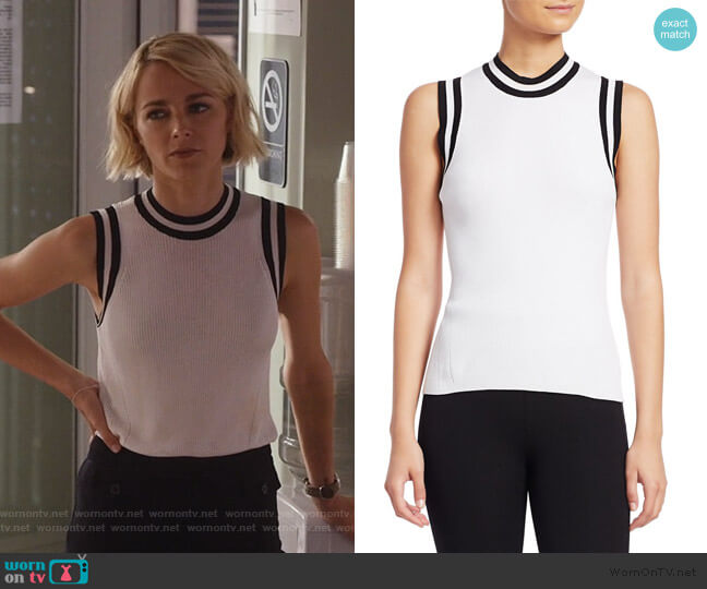Rag and Bone Priya Crewneck Knit Tank Top worn by Lizzie Needham (Bojana Novakovic) on Instinct