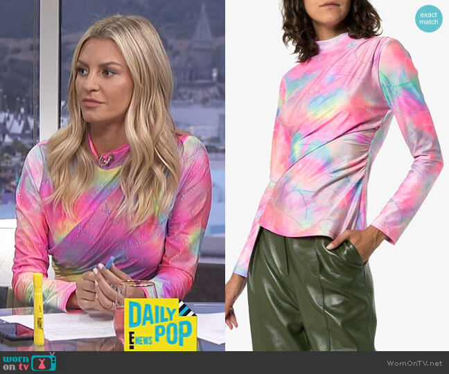 Sies Marjan Peyton Tie Dye Top worn by Morgan Stewart on E! News