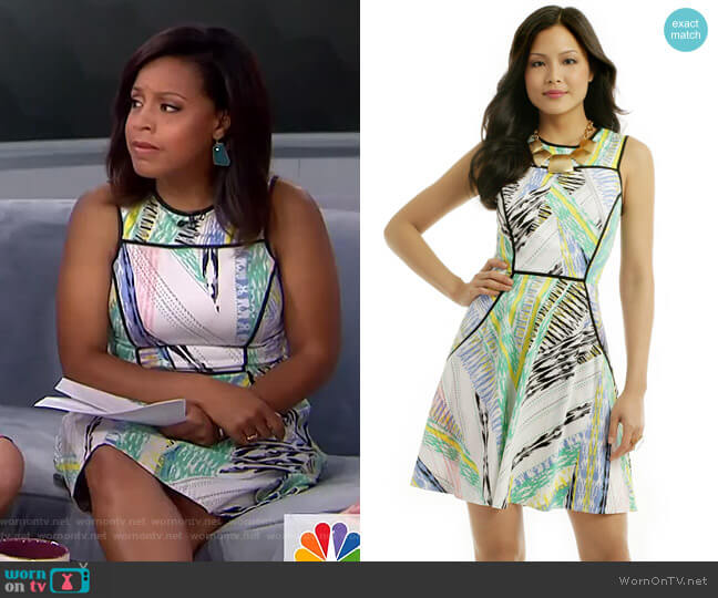 Shoshanna Bermuda Dunes Dress worn by Sheinelle Jones on Today