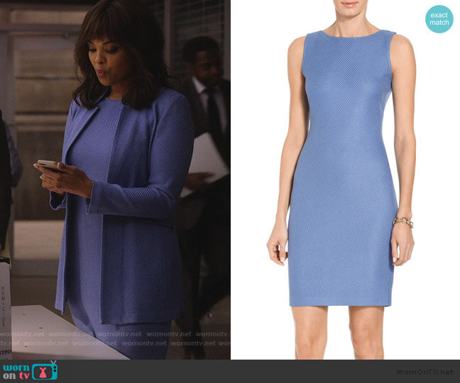 St. John Sarga Knit Bateau Neck Dress worn by Jasmine Gooden (Sharon Leal) on Instinct
