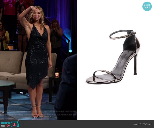 Stuart Weitzman Nudistsong Sandals worn by Hannah Brown on The Bachelorette