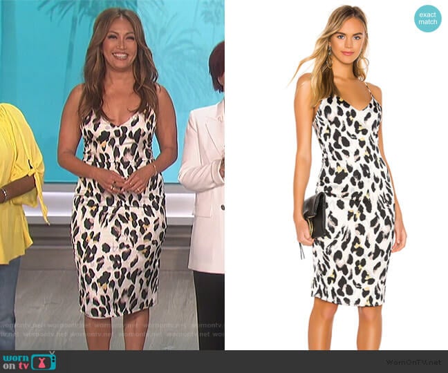 Superdown Fierra Midi Dress worn by Carrie Inaba on The Talk