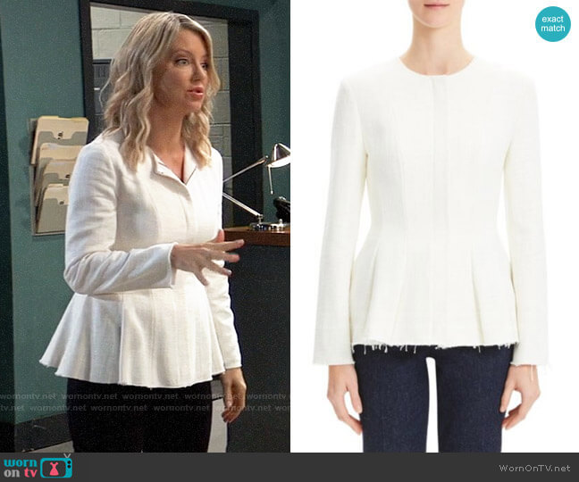 Theory Movement Canvas Jacket worn by Nina Reeves (Cynthia Watros) on General Hospital