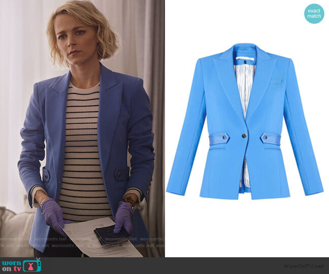 Veronica Beard Cain Dickey Jacket worn by Lizzie Needham (Bojana Novakovic) on Instinct