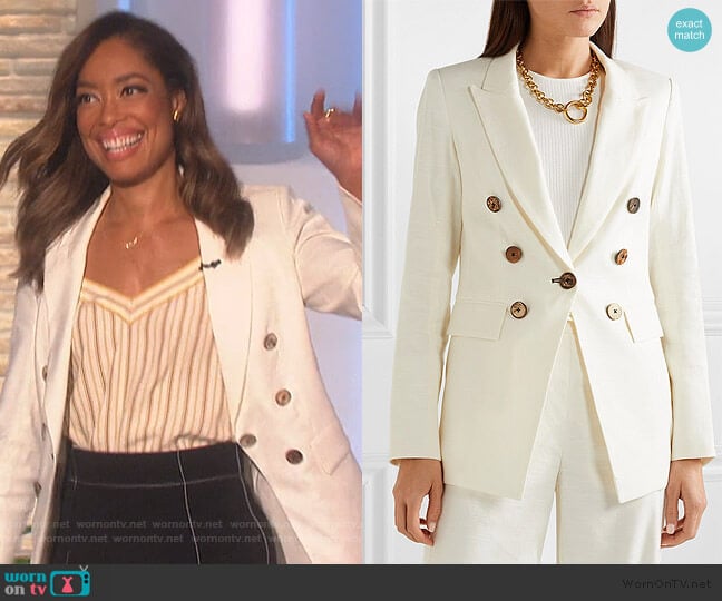 Veronica Beard Gaya Dickey linen-blend blazer