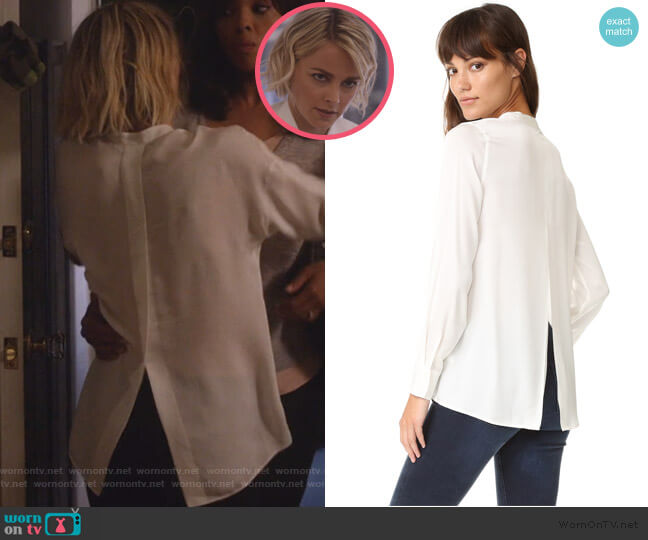 Vince Slit Back Blouse worn by Lizzie Needham (Bojana Novakovic) on Instinct