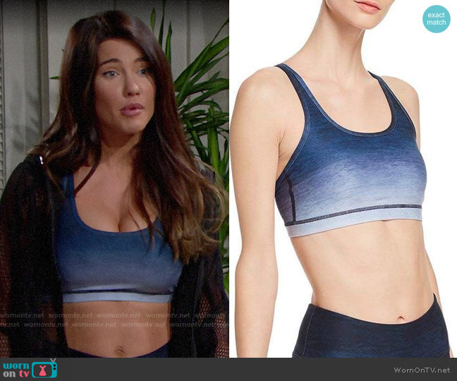 Wear It To Heart Ombre Strappy Sports Bra worn by Steffy Forrester (Jacqueline MacInnes Wood) on The Bold and the Beautiful