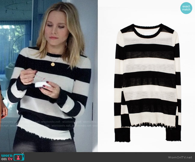 Zadig & Voltaire Source Striped Sweater worn by Veronica Mars (Kristen Bell) on Veronica Mars