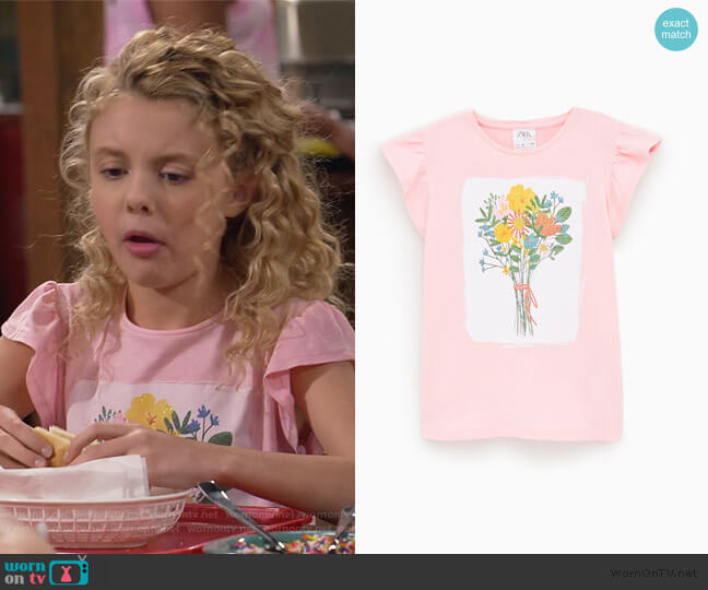 Zara Print Tee worn by Destiny Baker (Mallory James Mahoney) on Bunkd
