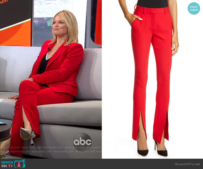A.L.C. Conway Front Slit Pants worn by Sara Haines on Good Morning America