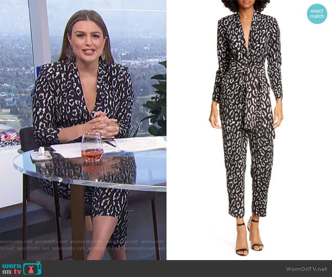 A.L.C. Kieran Jumpsuit worn by Carissa Loethen Culiner on E! News