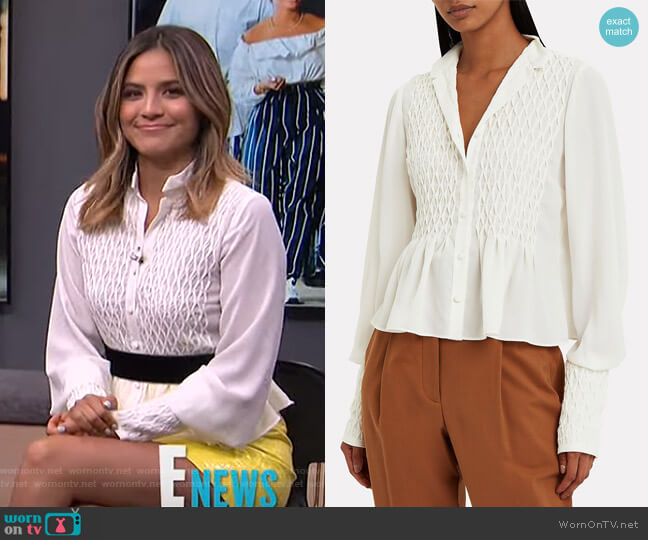 Alexis Capizzi Blouse worn by Erin Lim on E! News
