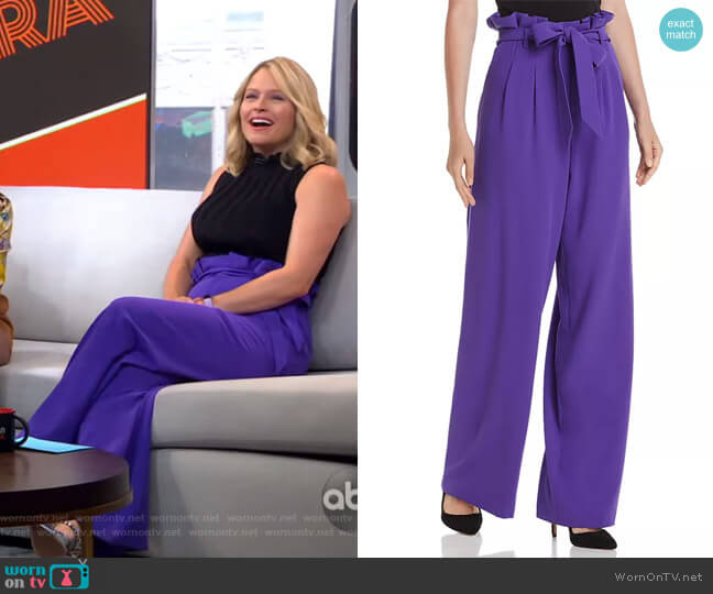 Alice + Olivia Farrel Pants worn by Sara Haines on Good Morning America
