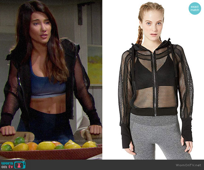 Alo Yoga Fortuna Jacket worn by Steffy Forrester (Jacqueline MacInnes Wood) on The Bold and the Beautiful