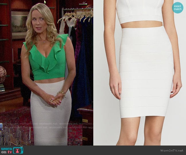 Bcbgmaxazria Alexa Sweater Skirt worn by Donna Logan (Jennifer Gareis) on The Bold and the Beautiful