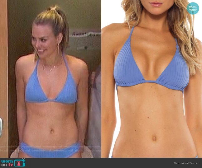 Becca Loreto Rib Triangle Bikini Top worn by Hannah Brown on The Bachelorette