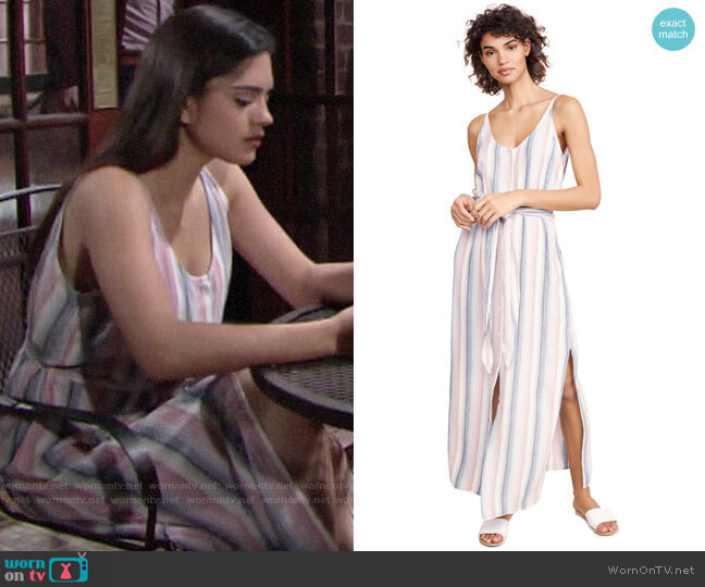 Bella Dahl Striped Belted Dress worn by Lola Rosales (Sasha Calle) on The Young and the Restless