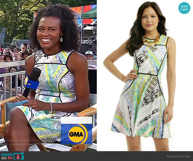 Shoshanna Bermuda Dunes Dress worn by Janai Norman on Good Morning America