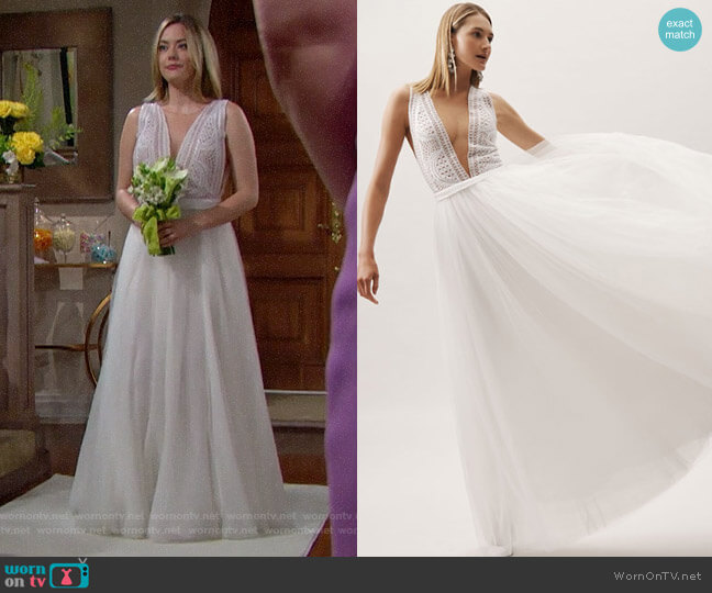 Chosen by One Day Sabrina Gown worn by Hope Logan (Annika Noelle) on The Bold and the Beautiful