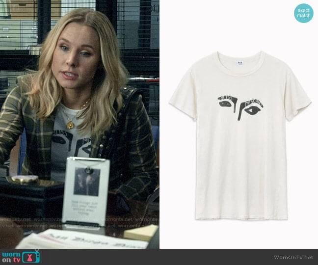 Bliss and Mischief Gaze Tee worn by Veronica Mars (Kristen Bell) on Veronica Mars