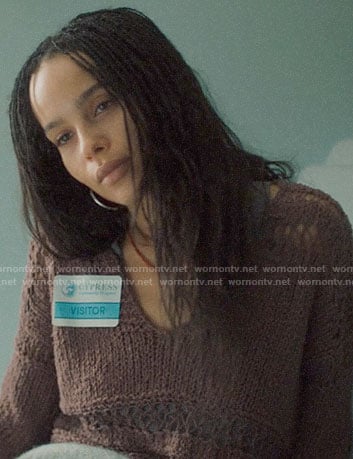 Bonnie’s pink sweater on Big Little Lies