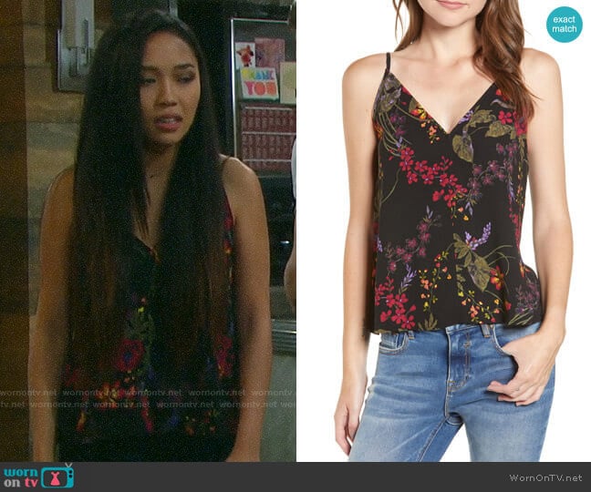 BP Double V-Neck Camisole Top worn by Haley Chen (Thia Megia) on Days of our Lives