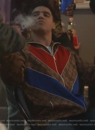 Vivek’s brown Gucci Jacket on Grown-ish