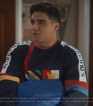 Vivek’s Burberry sweater on Grown-ish