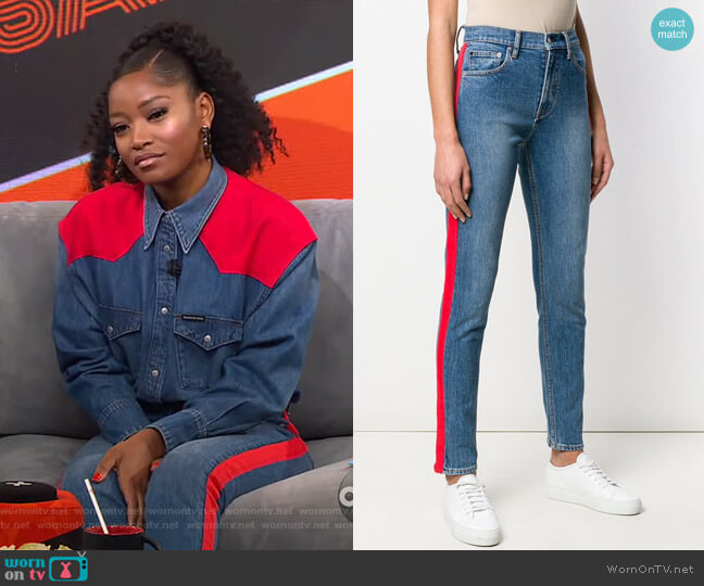Calvin Klein Jeans Mid Rise Skinny Jeans worn by Keke Palmer on Good Morning America