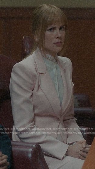 Celeste’s blush pink suit on Big Little Lies